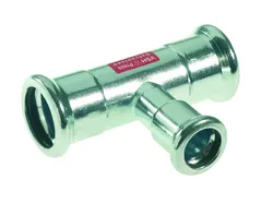 Persverloop-T, staal, 15x12x15mm FFF, verwarming, VSH XPress Staalverzinkt C1415
